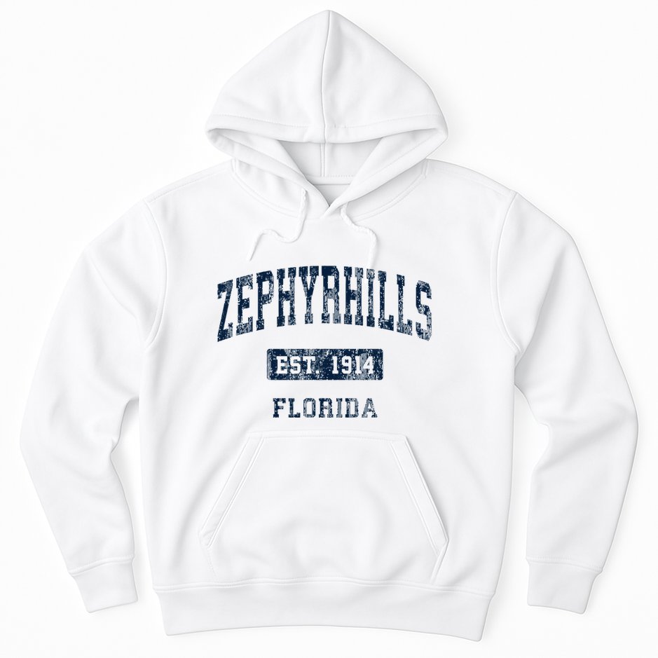 Zephyrhills Florida Fl Vintage Sports Established Hoodie
