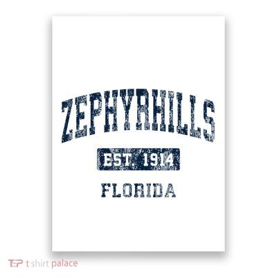 Zephyrhills Florida Fl Vintage Sports Established Poster