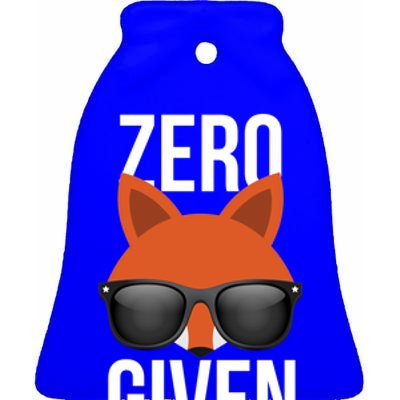 Zero Fox Given Gift Pun Gift Ceramic Bell Ornament