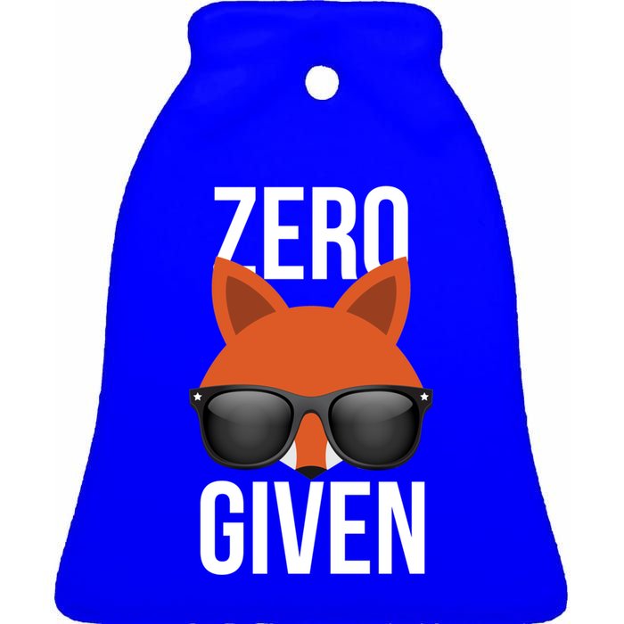 Zero Fox Given Gift Pun Gift Ceramic Bell Ornament