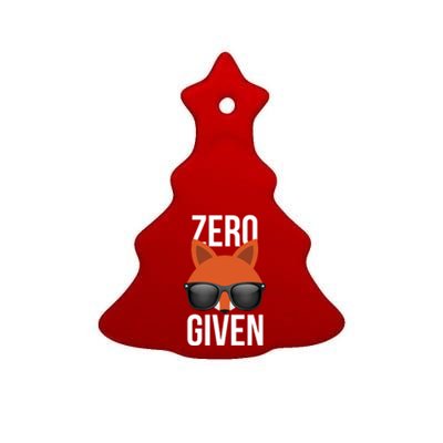 Zero Fox Given Gift Pun Gift Ceramic Tree Ornament