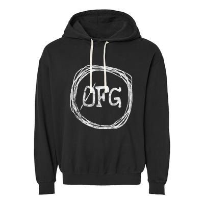 Zero Fucks Given 0 Fucks Given 0fg Gift Funny Gift Garment-Dyed Fleece Hoodie