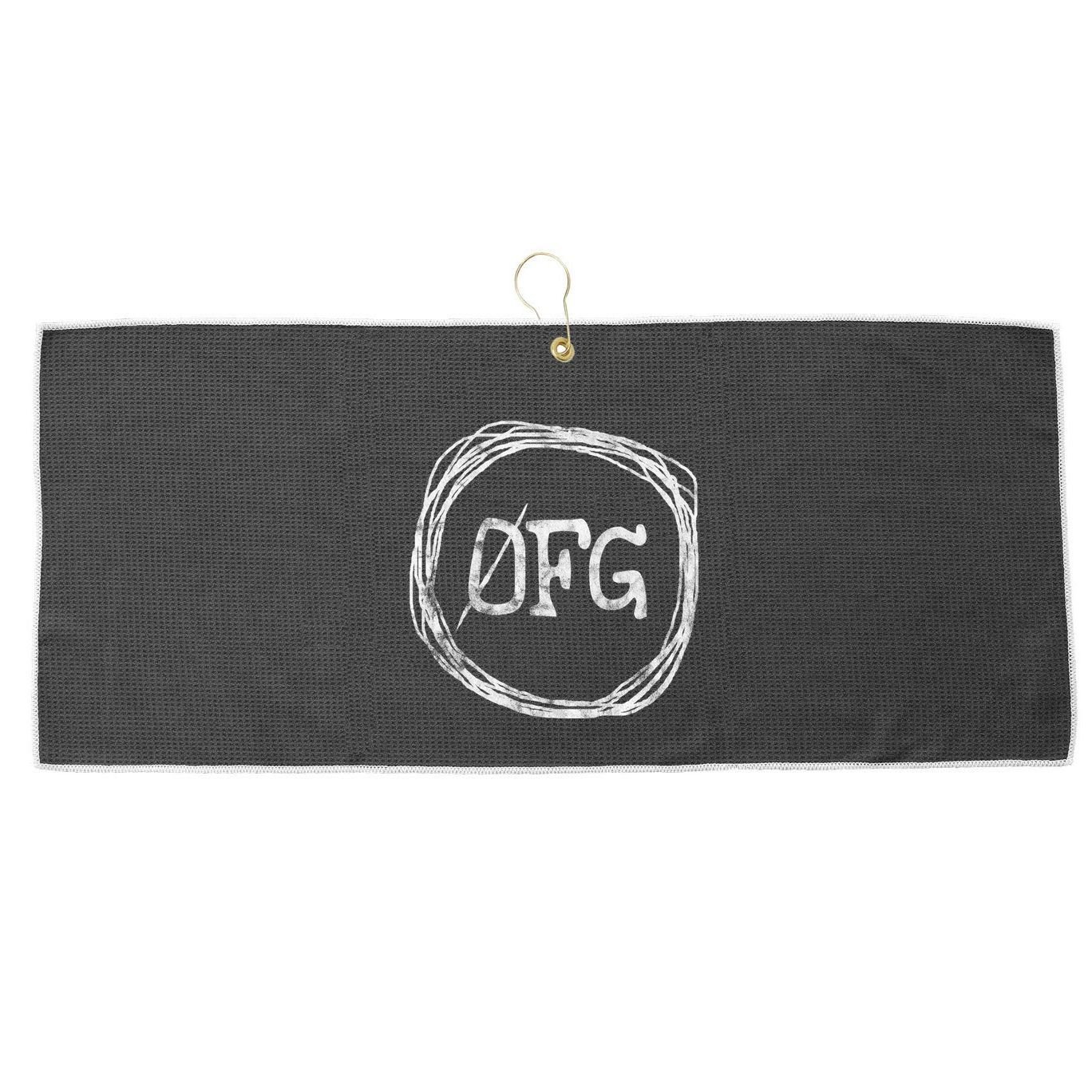 Zero Fucks Given 0 Fucks Given 0fg Gift Funny Gift Large Microfiber Waffle Golf Towel