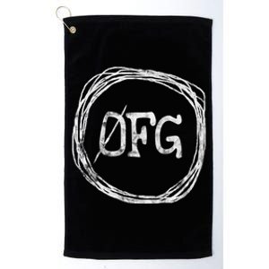 Zero Fucks Given 0 Fucks Given 0fg Gift Funny Gift Platinum Collection Golf Towel