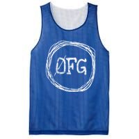 Zero Fucks Given 0 Fucks Given 0fg Gift Funny Gift Mesh Reversible Basketball Jersey Tank