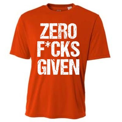 Zero Fucks Given Gift Cooling Performance Crew T-Shirt