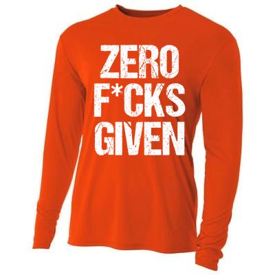 Zero Fucks Given Gift Cooling Performance Long Sleeve Crew