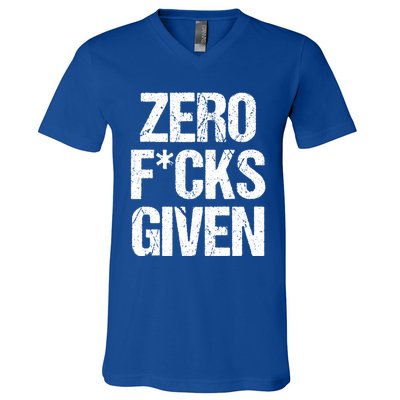 Zero Fucks Given Gift V-Neck T-Shirt