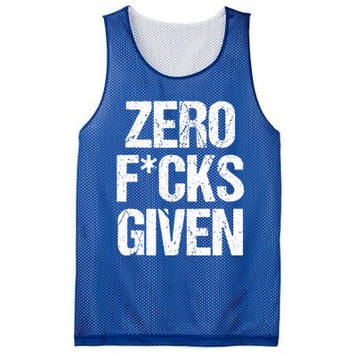 Zero Fucks Given Gift Mesh Reversible Basketball Jersey Tank