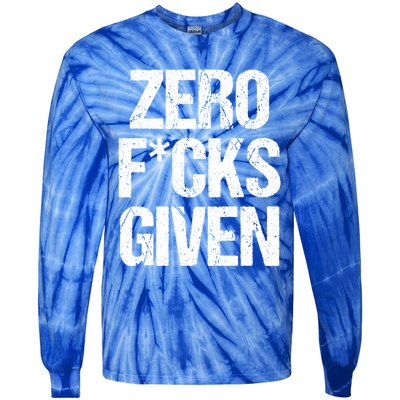 Zero Fucks Given Gift Tie-Dye Long Sleeve Shirt