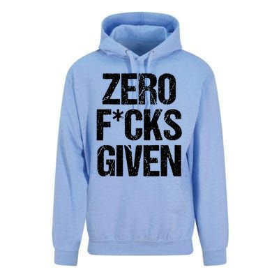 Zero Fucks Given Gift Unisex Surf Hoodie