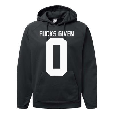 Zero Fucks Given Performance Fleece Hoodie