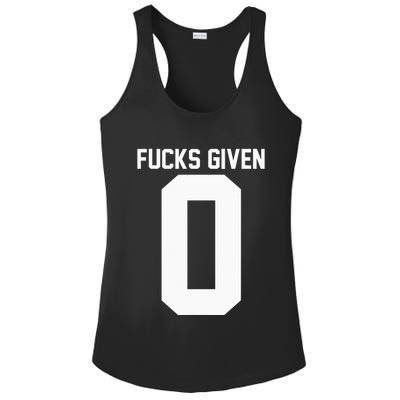 Zero Fucks Given Ladies PosiCharge Competitor Racerback Tank