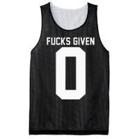 Zero Fucks Given Mesh Reversible Basketball Jersey Tank