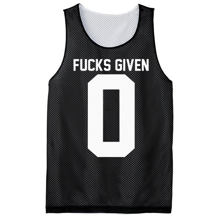 Zero Fucks Given Mesh Reversible Basketball Jersey Tank