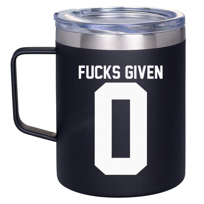 Zero Fucks Given 12oz Stainless Steel Coffee Mug
