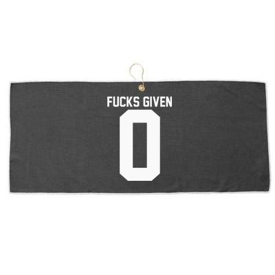 Zero Fucks Given Large Microfiber Waffle Golf Towel