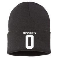 Zero Fucks Given Sustainable Knit Beanie