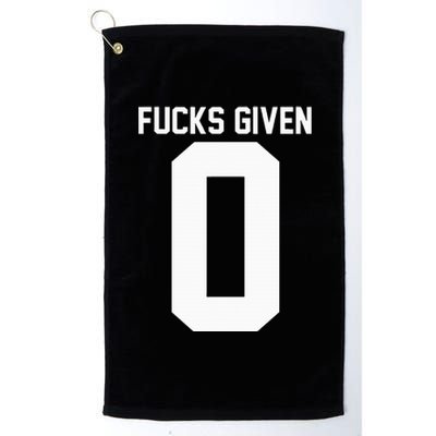 Zero Fucks Given Platinum Collection Golf Towel