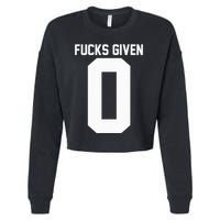 Zero Fucks Given Cropped Pullover Crew