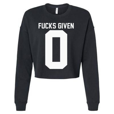 Zero Fucks Given Cropped Pullover Crew