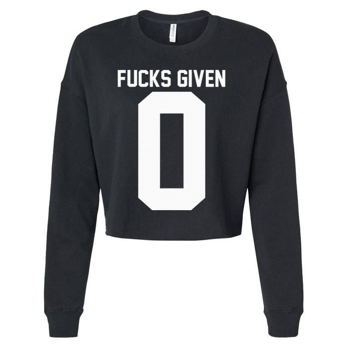 Zero Fucks Given Cropped Pullover Crew