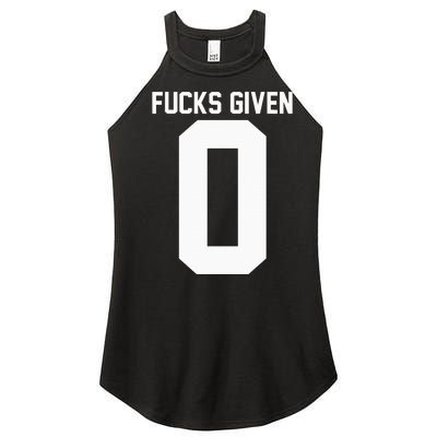 Zero Fucks Given Women’s Perfect Tri Rocker Tank