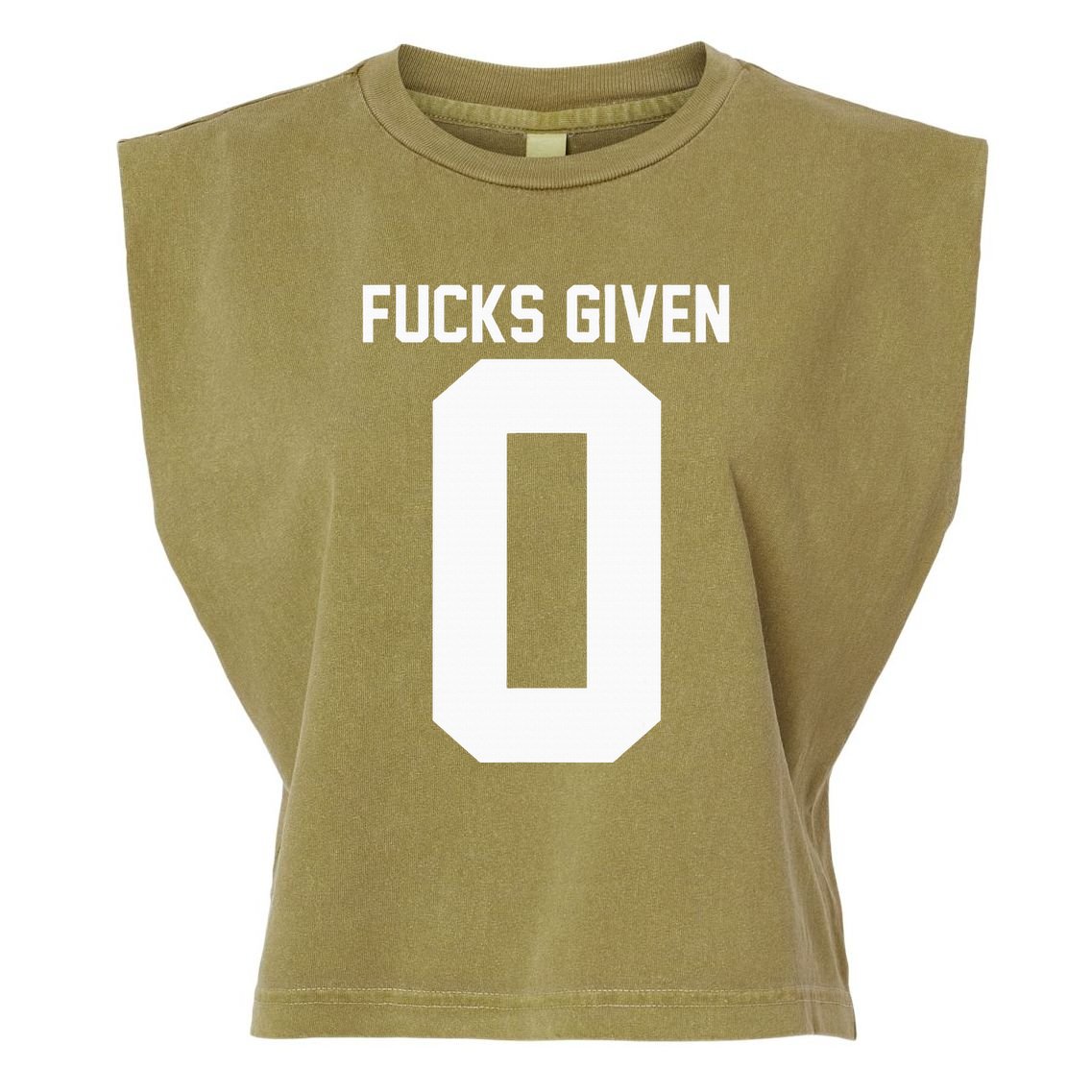 Zero Fucks Given Garment-Dyed Women's Muscle Tee