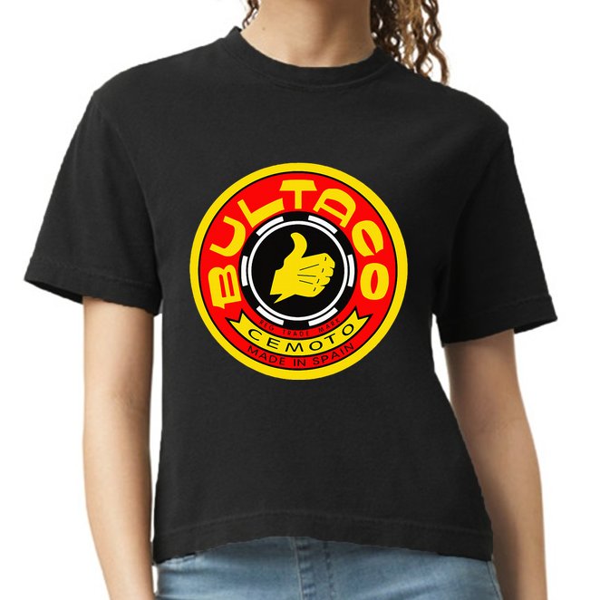 Zero Fucks Given Vintage Bultaco Motorcycle Comfort Colors Boxy T-Shirt