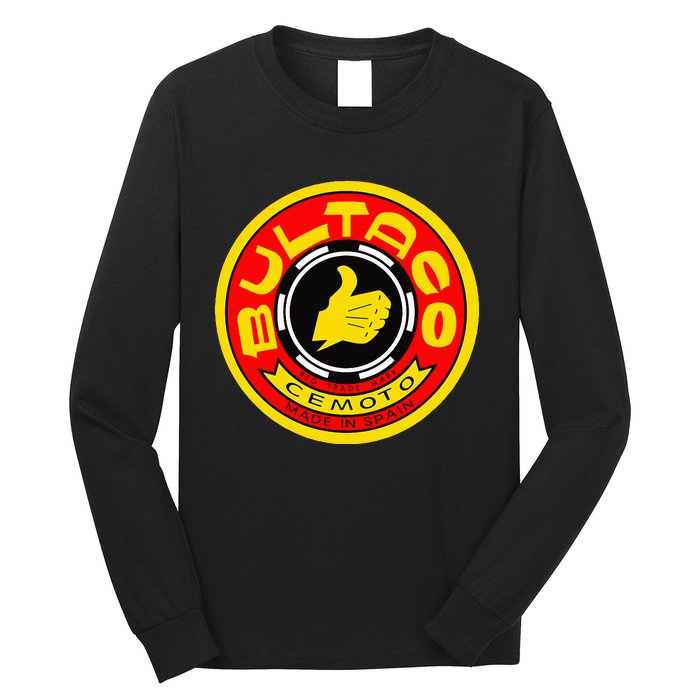 Zero Fucks Given Vintage Bultaco Motorcycle Long Sleeve Shirt