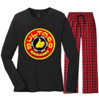 Zero Fucks Given Vintage Bultaco Motorcycle Women's Long Sleeve Flannel Pajama Set 