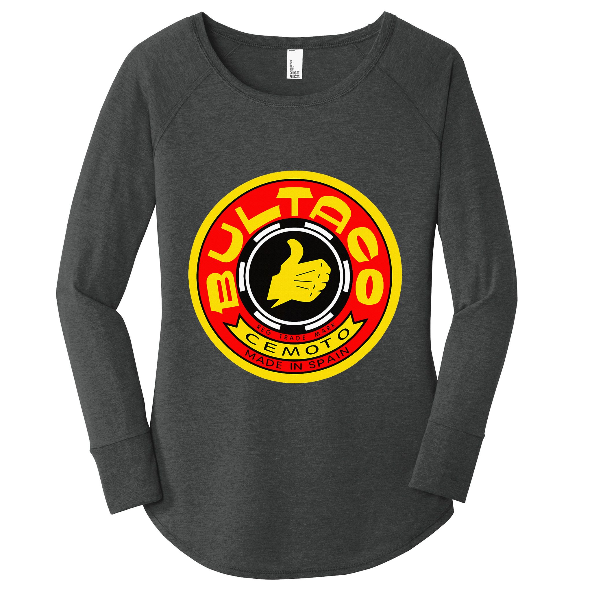 Zero Fucks Given Vintage Bultaco Motorcycle Women's Perfect Tri Tunic Long Sleeve Shirt