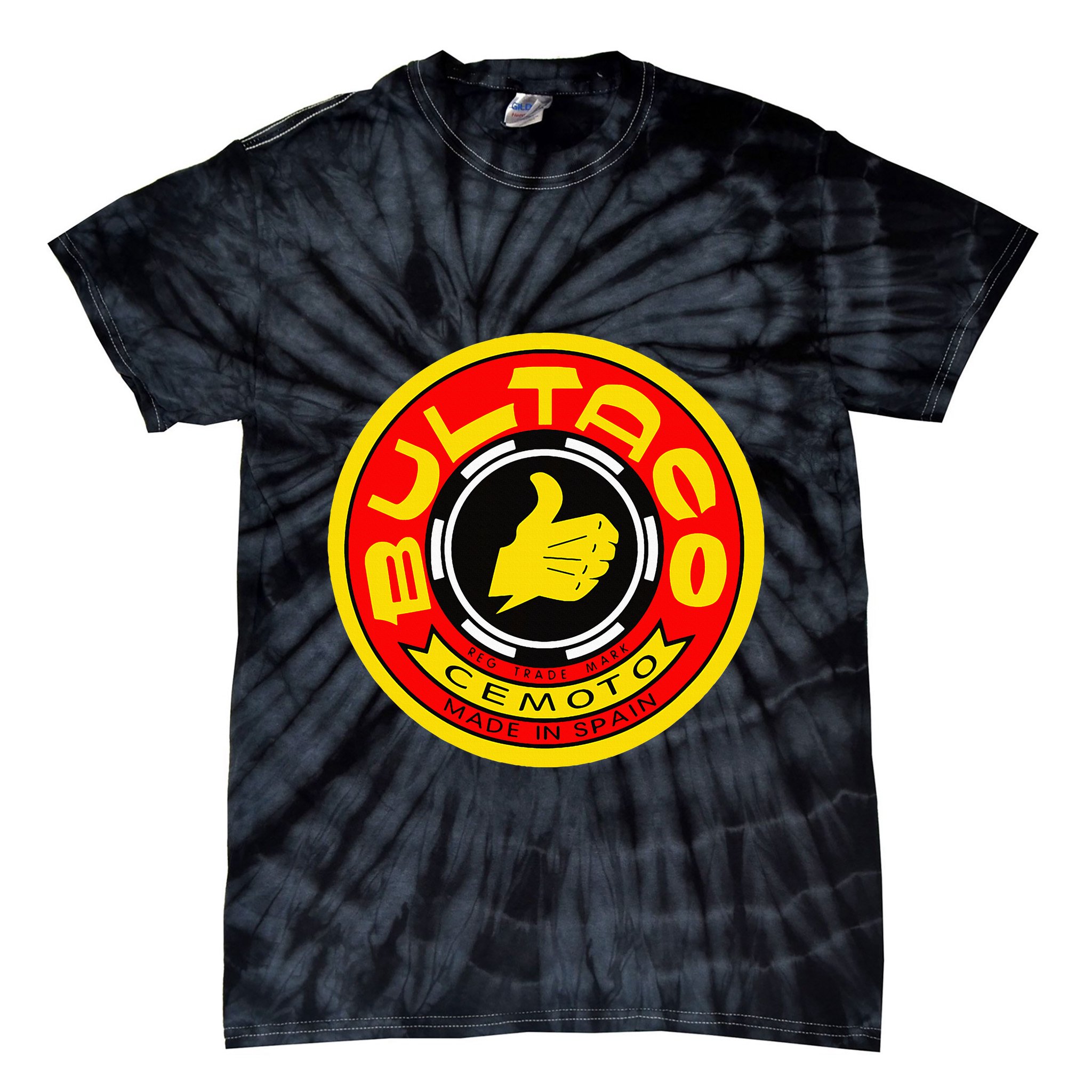 Zero Fucks Given Vintage Bultaco Motorcycle Tie-Dye T-Shirt