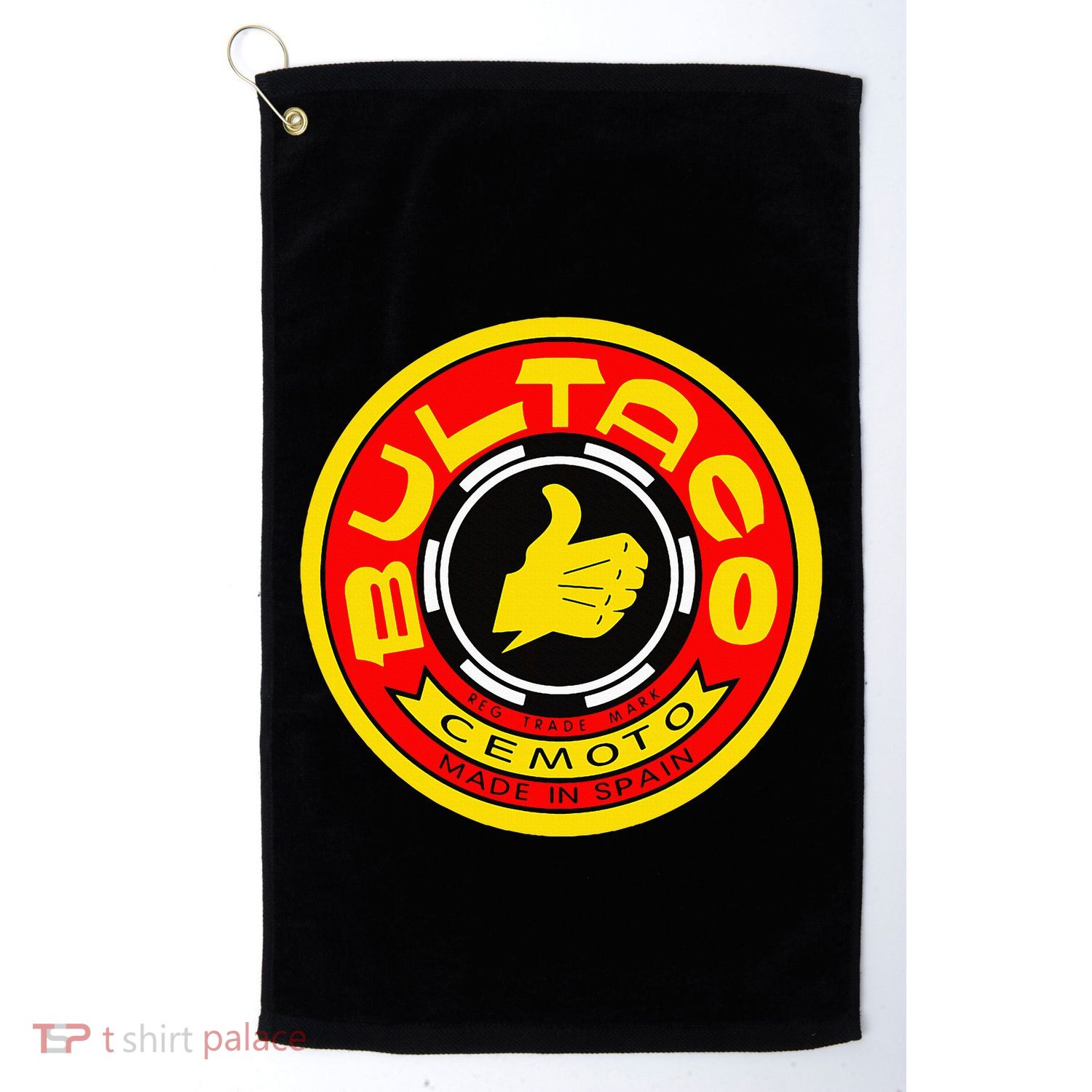 Zero Fucks Given Vintage Bultaco Motorcycle Golf Towel