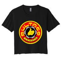 Zero Fucks Given Vintage Bultaco Motorcycle Women's Crop Top Tee