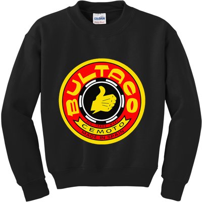 Zero Fucks Given Vintage Bultaco Motorcycle Kids Sweatshirt