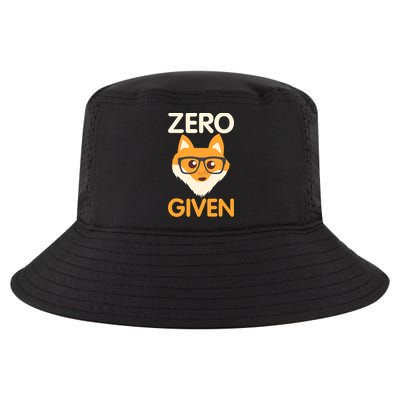 Zero Fox Given Funny Foxes Glasses Don't Care No Fox Given Cool Comfort Performance Bucket Hat
