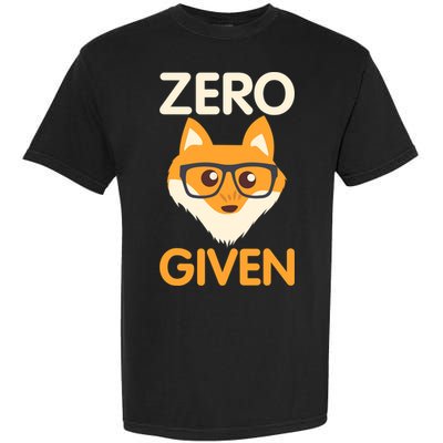 Zero Fox Given Funny Foxes Glasses Don't Care No Fox Given Garment-Dyed Heavyweight T-Shirt
