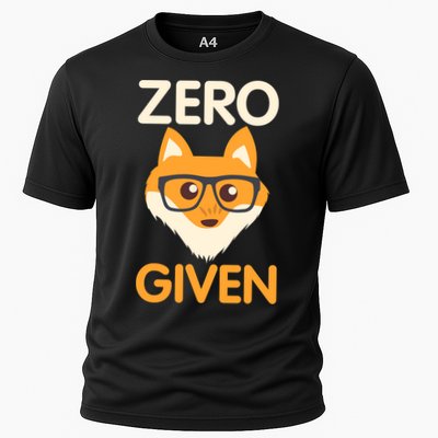 Zero Fox Given Funny Foxes Glasses Don't Care No Fox Given Performance Shirt
