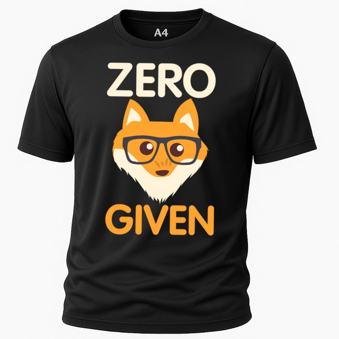 Zero Fox Given Funny Foxes Glasses Don't Care No Fox Given Performance Shirt