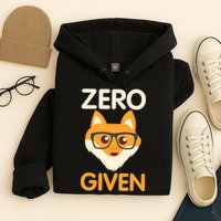 Zero Fox Given Funny Foxes Glasses Don't Care No Fox Given Hoodie