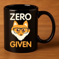Zero Fox Given Funny Foxes Glasses Don't Care No Fox Given 11oz C Handle Ceramic Mug