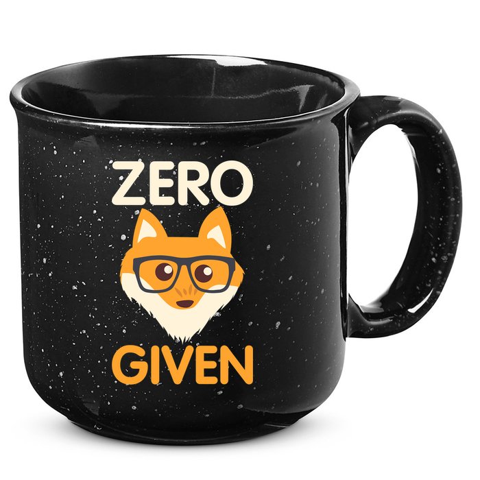 Zero Fox Given Funny Foxes Glasses Don't Care No Fox Given 15oz Campfire Ceramic Mug