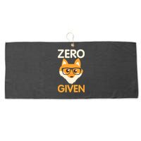 Zero Fox Given Funny Foxes Glasses Don't Care No Fox Given Large Microfiber Waffle Golf Towel