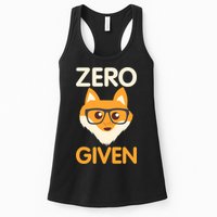 Zero Fox Given Funny Foxes Glasses Don't Care No Fox Given Womens Tank Top