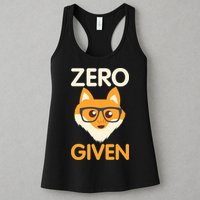 Zero Fox Given Funny Foxes Glasses Don't Care No Fox Given Womens Tank Top