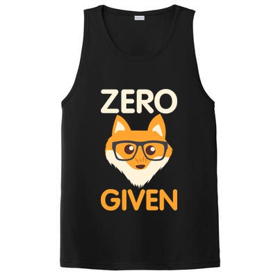 Zero Fox Given Funny Foxes Glasses Don't Care No Fox Given PosiCharge Competitor Tank