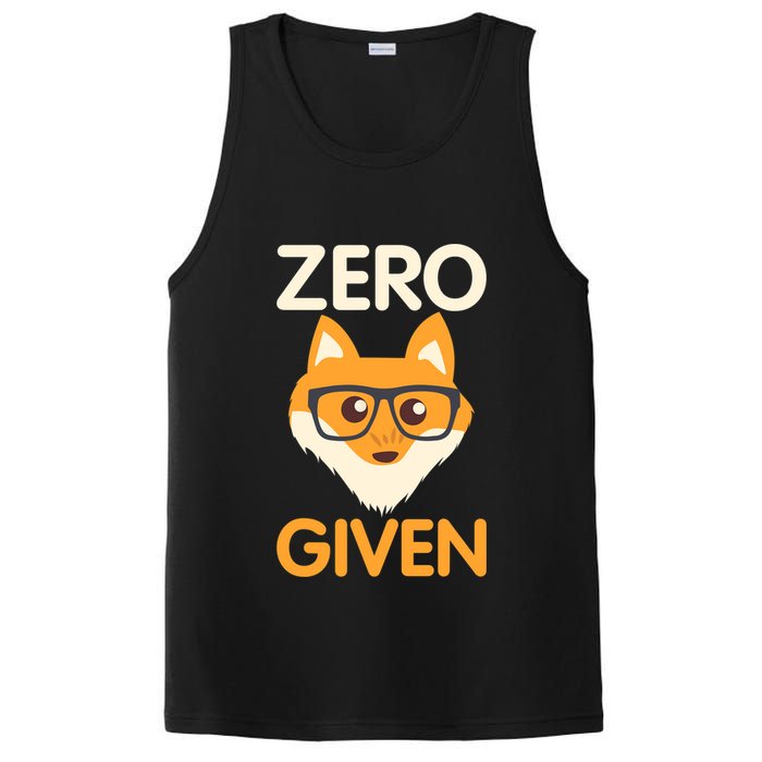 Zero Fox Given Funny Foxes Glasses Don't Care No Fox Given PosiCharge Competitor Tank