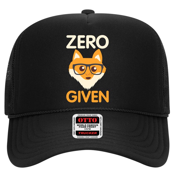Zero Fox Given Funny Foxes Glasses Don't Care No Fox Given Hat