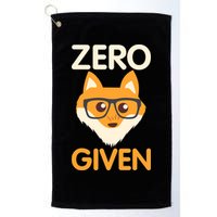 Zero Fox Given Funny Foxes Glasses Don't Care No Fox Given Golf Towel